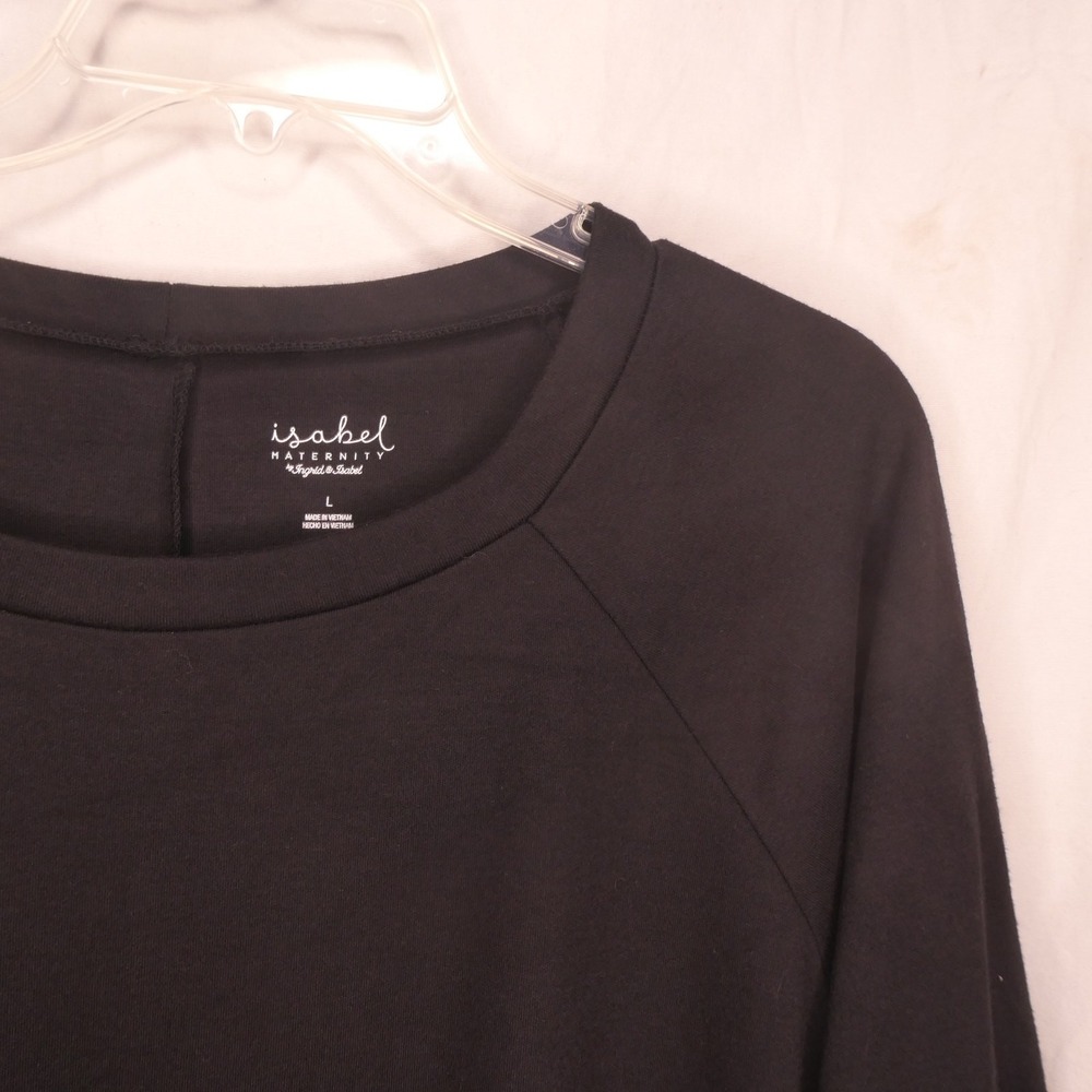Isabel Maternity by Ingrid & Isabel Black‎ Long Sleeve Tunic Dress Large L